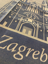 Load image into Gallery viewer, Tea towel Cathedral of Zagreb (Zagrebačka Katedrala) blue
